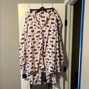 DisneyMen’s Pajama Set with Red Fire Truck Print